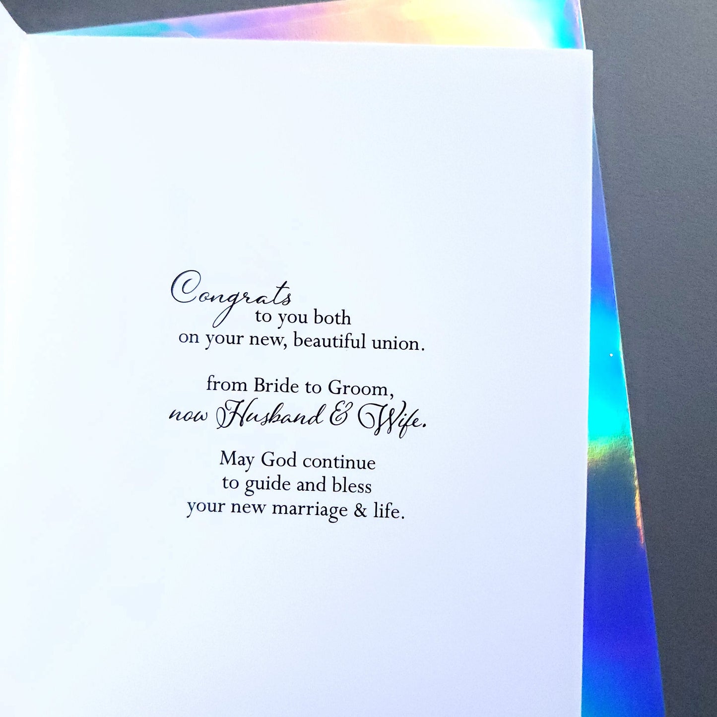 Congrats On Your New Union - Wedding Celebration Card