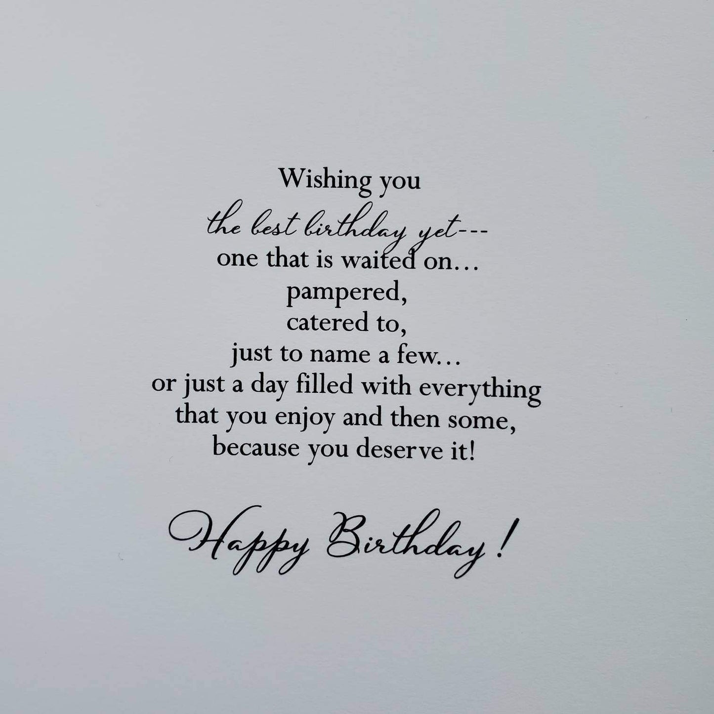 Happy Birthday Card - Girl in Black/Gold