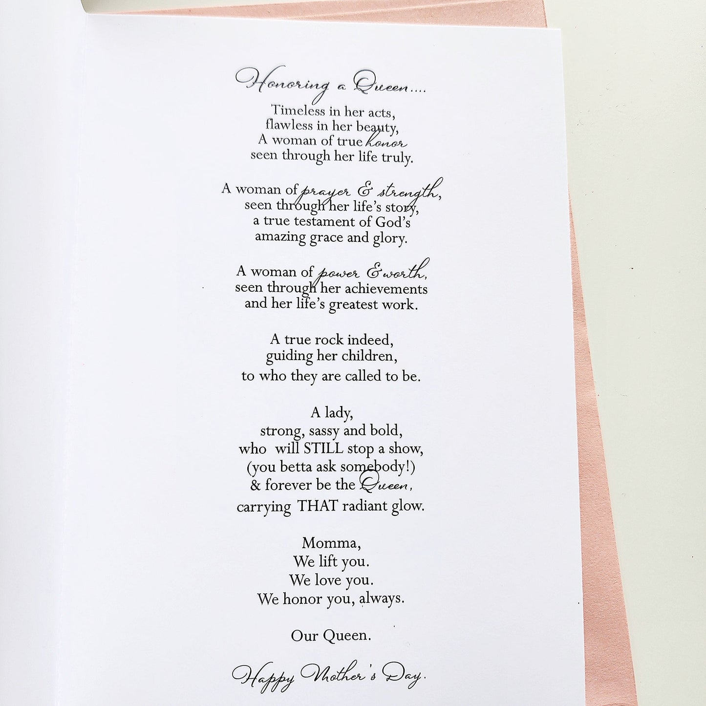 Celebrating a Queen - To Grandmother from Family | Mothers Day Card | Black Mothers Day | Black Woman Greetings | Black Greeting Cards |