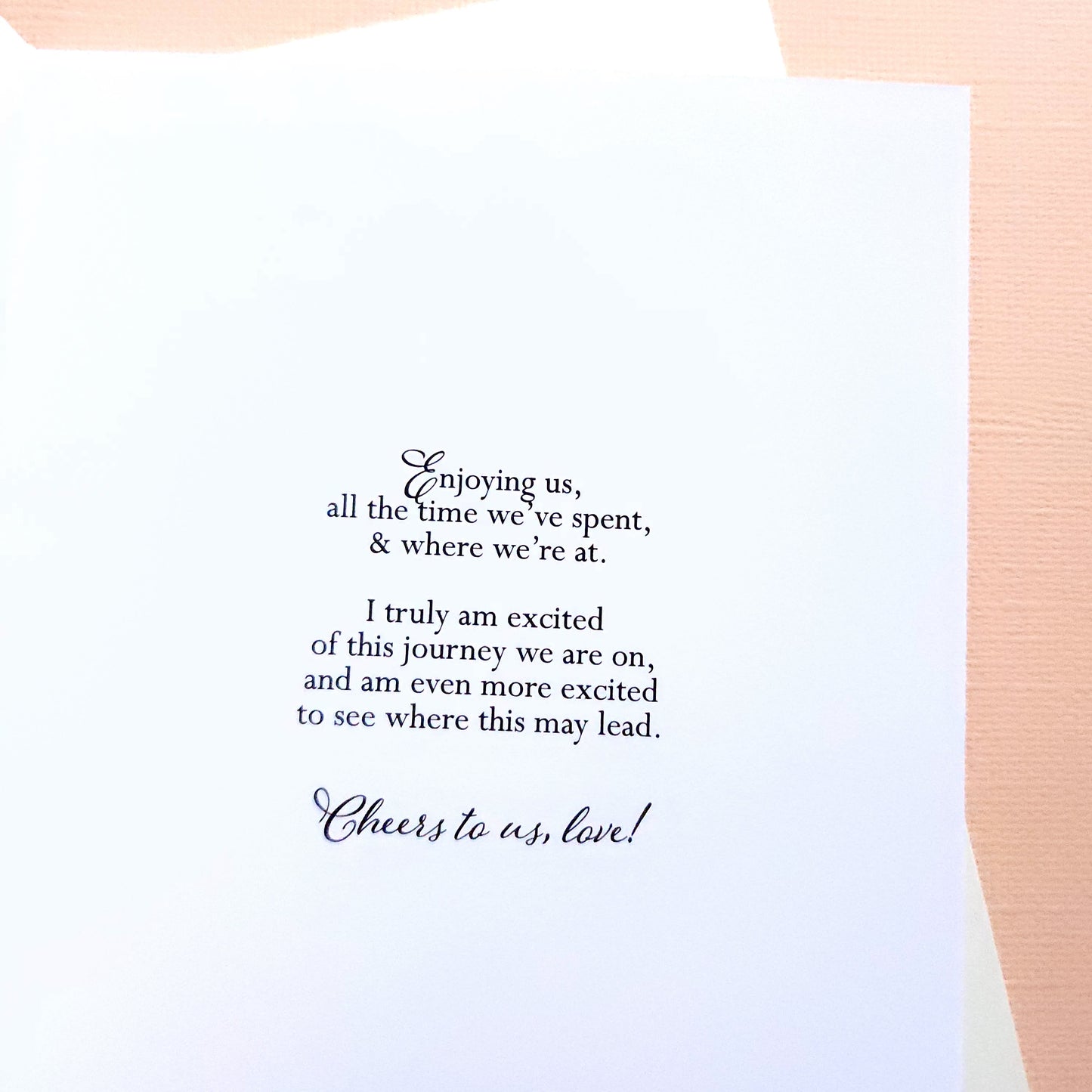 New Love/ Truly Enjoying Us - Greeting Card