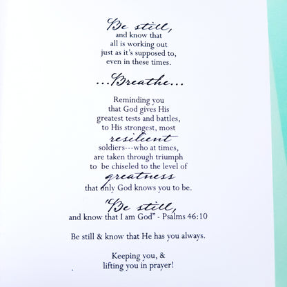 Be Still - Faith & Uplifting Greeting Card