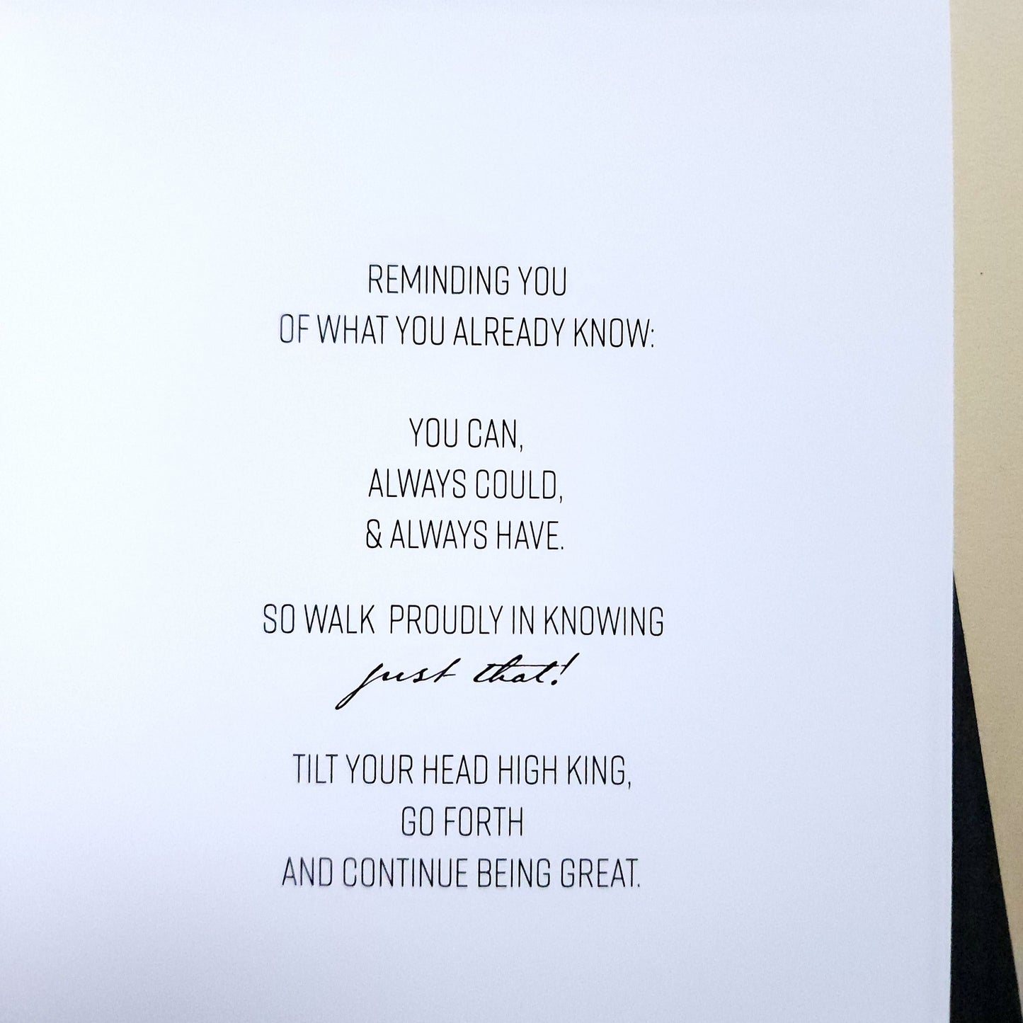 Black Man, You Can - Empowerment Card