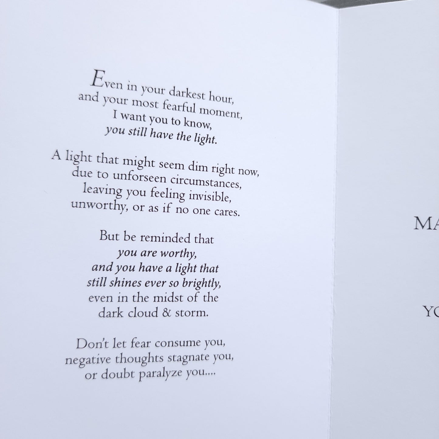 Your Light Still Shines - 5x7 Uplifting Card | Black Woman | Depression or Just Needs Uplifting
