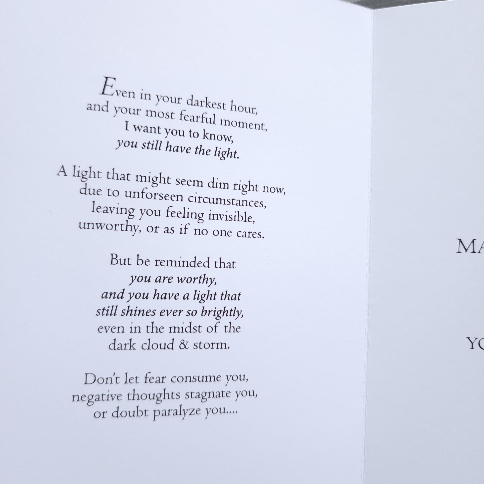 Your Light Still Shines - 5x7 Uplifting Card | Black Woman | Depression or Just Needs Uplifting