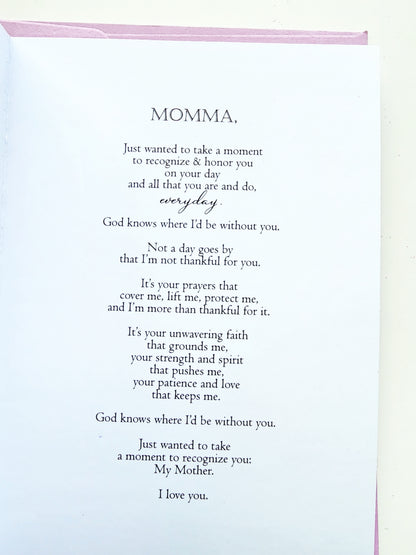 To Momma From Son - Mother's Day Card