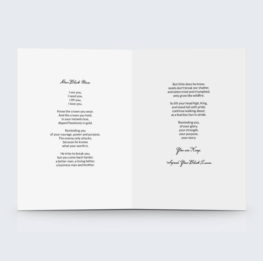 Lifting You Up, King - Card