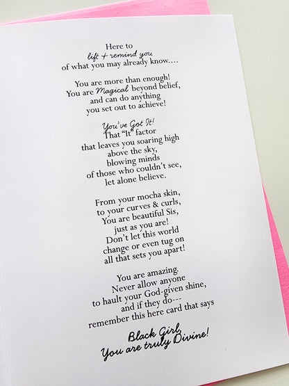 Queens Uplift Queens - Empowerment | Black Girl Greetings | Woman | African American Greeting Card | Illustration | Natural Hair | Melanin