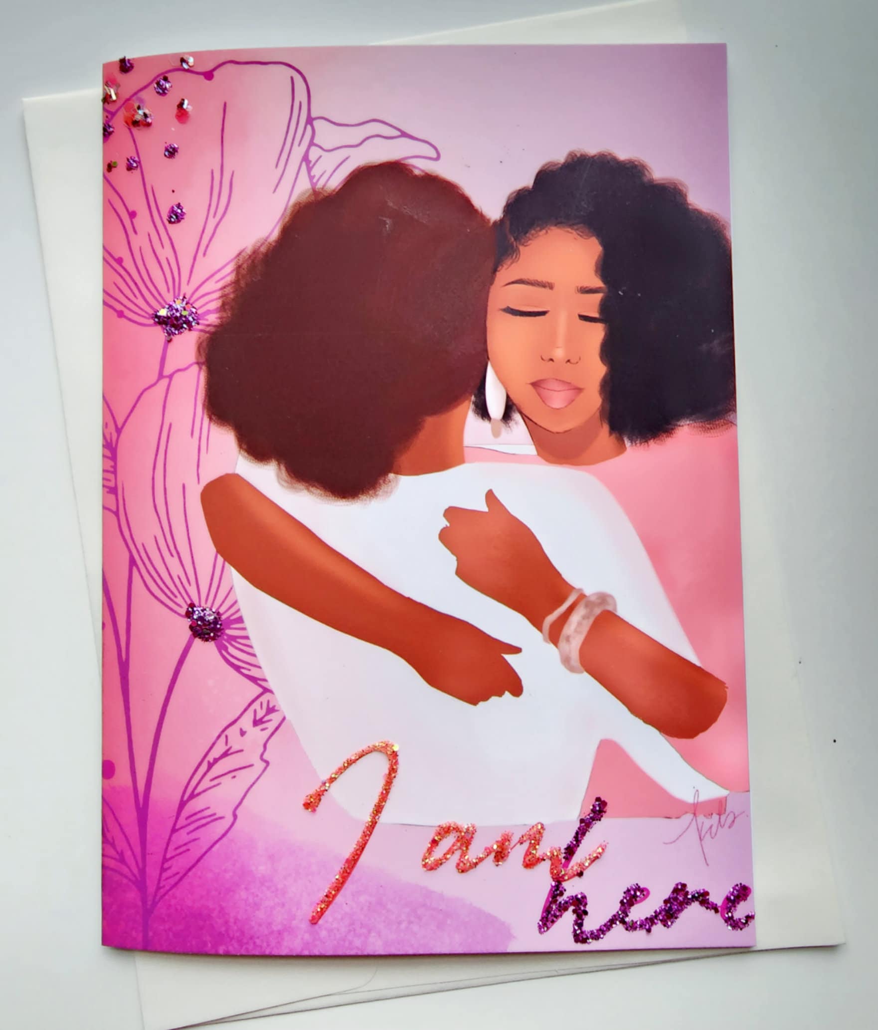 I am Here - Sympathy | Encouragement | Faith | Greeting Card | Black Girl Cards | Black Woman | Black Girl Greetings